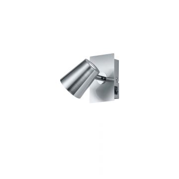 Narcos Spot Singolo Led Acciaio Con Diff. Conico Foro Con Interr. L. 12 Trio Grigio cenere
