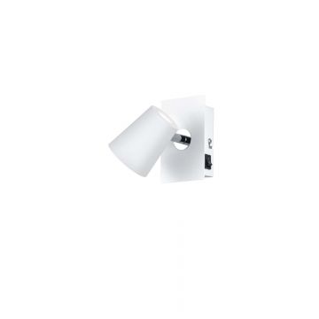 Narcos Spot Singolo Led Bianco Con Diff. Conico Foro Con Interr. L. 12 Trio Bianco