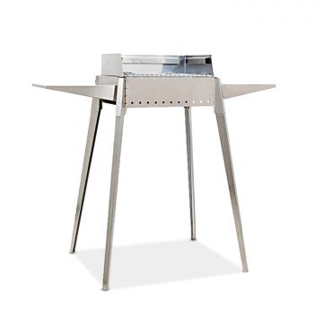 Etna Mini - Barbecue a legna portatile in accio inox Frankystar Grigio 10%
