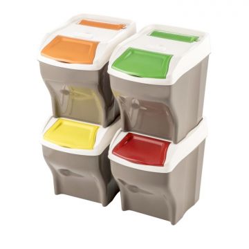Poker Plus - Pattumiera Da 4 Compartimenti Per Raccolta Differenziata 108L Frankystar Multicolore