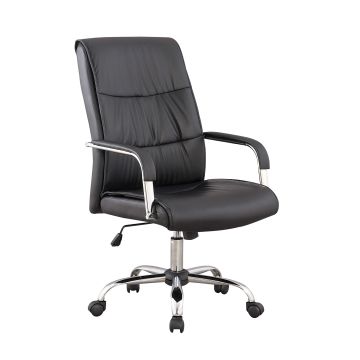 Luxury - Sedia Da Ufficio In Pu E Metallo Casa Collection Nero