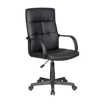 Cornell - Sedia Da Ufficio In Pvc E Nylon Casa Collection Nero