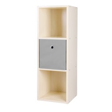 Melphy - Mobiletto multiuso con 2 vani a giorno e 1 cassetto Casa Collection Marrone chiaro