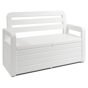 Foreverspring - Panchina Contenitore In Resina Frankystar Bianco