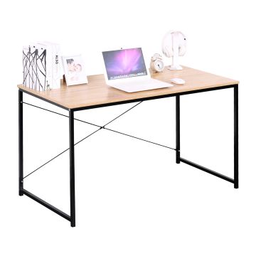 Hope - Scrivania In Legno E Metallo - 120X60X70 Cm Casa Collection Marrone