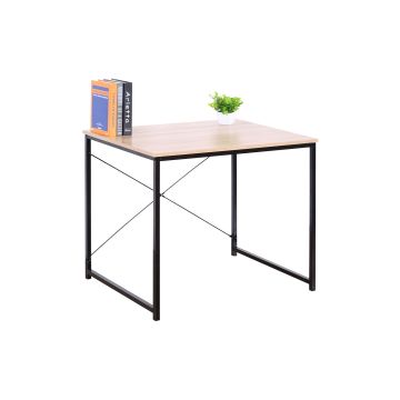 Tiny - Scrivania In Legno E Metallo 80X60X71,5 Cm Casa Collection Marrone
