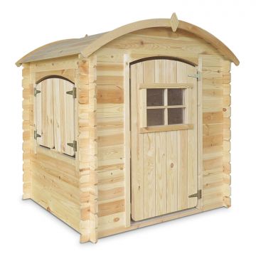 Emily - Casetta Da Giardino Per Bambini In Legno Di Pino Da 118X94 Cm Frankystar Pino Bianco Occidentale