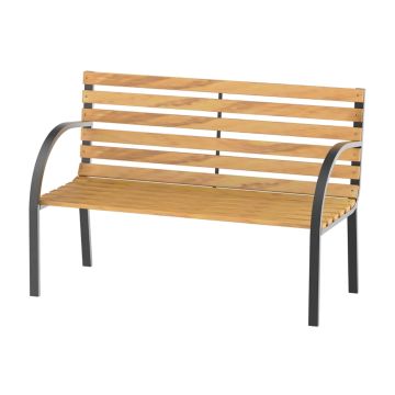 Emilia - Panchina Da Giardino Con Doghe In Legno Naturale 120Cm Frankystar Pino