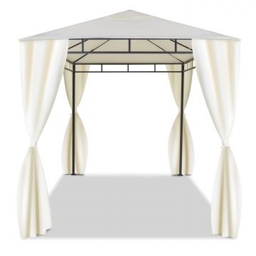 Beusi - Gazebo da giardino 3x2 m - con tende laterali Frankystar Écru