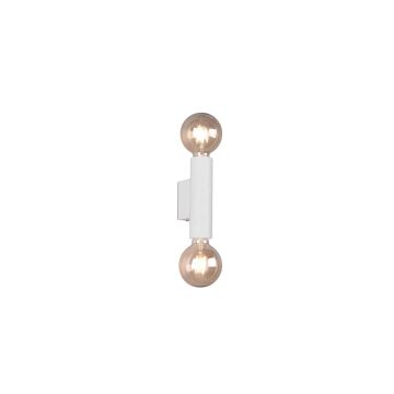 Vannes Applique Cilindro Biemissione Bianco  H. 18Cm Trio Bianco