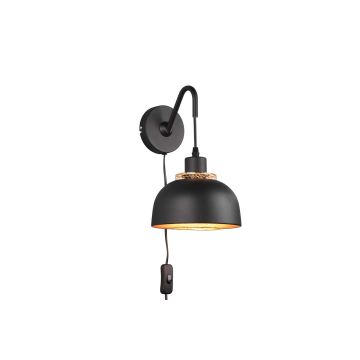 Punch Applique In Metallo Nero E Oro H. 30Cm Trio Nero