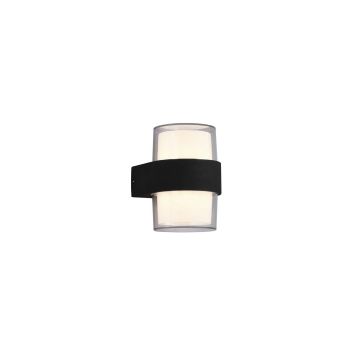 Molina Applique Da Esterno In Fusione Alluminio Antracite Doppio Diffusore Tondo H. 10,5Cm Ip54 Trio Antracite