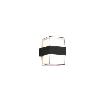 Molina Applique Da Esterno In Fusione Alluminio Antracite Doppio Diffusore Quadrato H. 10,5Cm Ip54 Trio Antracite