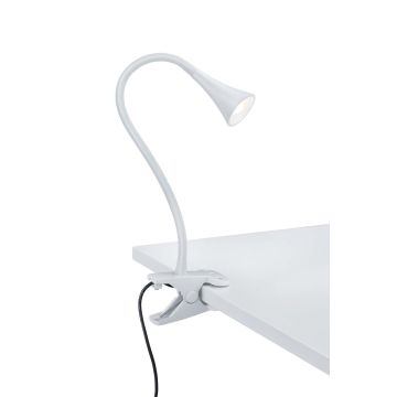 Viper Lampada Da Studio Led Flessibile Con Pinza Bianca H. 35Cm Trio Bianco