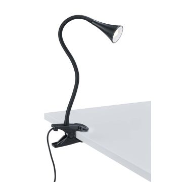 Viper Lampada Da Studio Led Flessibile Con Pinza Nera H. 35Cm Trio Nero