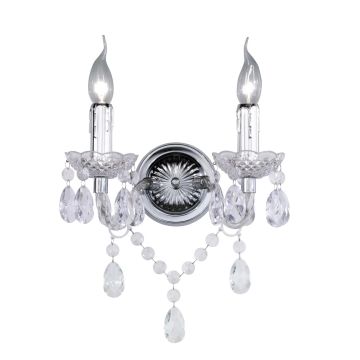 Luster Applique  2 Luci Trasp. Cm 26 Trio Grigio 25%