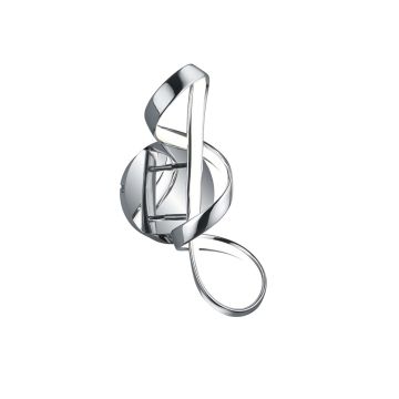 Perugia Applique Led Cromo Con Dimmerazione Ad Interruttore H.40Cm Trio Grigio 25%