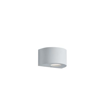 Rosario Applique Led Da Esterno Mezza Luna Bianca Con Diffusori Intercambiabili L.15Cm Trio Bianco
