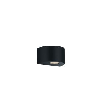 Rosario Applique Led Da Esterno Mezza Luna Nera Con Diffusori Intercambiabili L.15Cm Trio Nero