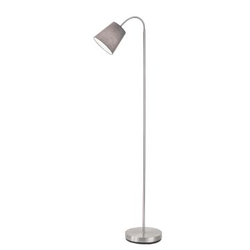 Windu Piantana Metallo Flessibile Con Paralume Grigio H. 140Cm Trio Grigio cenere