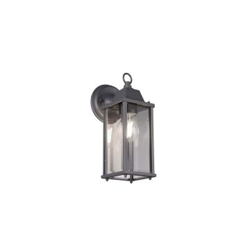 Olona Applique Da Esterno Down Fusione Di Alluminio Verniciata Antracite Con Diffusore Vetro Trasparente Ip44 H.30Cm Trio 