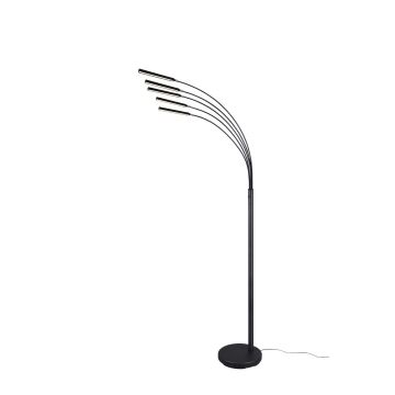 Reed Piantana Led Antracite Ad Arco 5 Diffusori Orientabili E Intensita' Luminosa Regolabile H. 180Cm Trio Nero