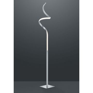 Course Piantana Led Ondulata Acciaio Satinato H. 145Cm Trio Grigio cenere