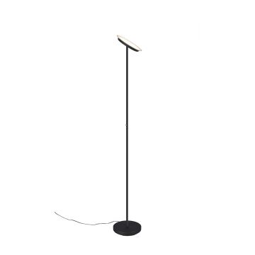 Ponda Piantana Led Nera Con Diffusore Tondo Orientabile Con Regolazione 4 Intensita' H.180Cm Trio Nero