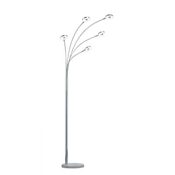 Rennes Piantana Led 5 Braccia Arco Or. H.220 Trio Grigio 25%