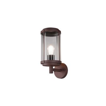 Tanaro Applique Da Esterno Fusione Di Alluminio Effetto Ruggine Con Diffusore Vetro Trasparente Ip44 H.31Cm Trio 
