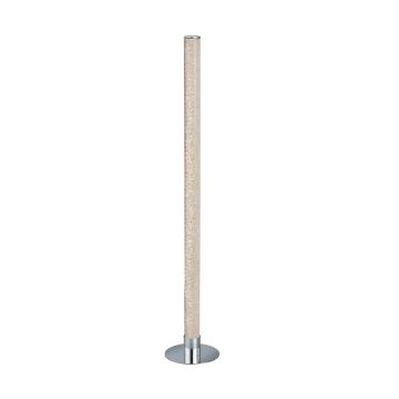 Leia Piantana Led Tubo Metacrilato Effetto Cristallo E Metallo Cromato Con Telecomando Funzione Rgb H.105Cm Trio Grigio 25%