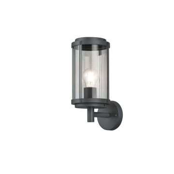 Tanaro Applique Da Esterno Fusione Di Alluminio Antracite Con Diffusore Vetro Trasparente Ip44 H.31Cm Trio 