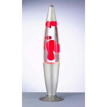 Lava  Lamp.Ogiva Gadget All+Rosso H41 Trio Argento