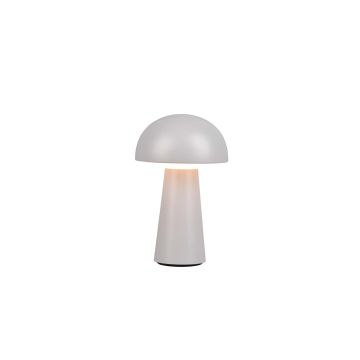 Lennon Lampada Led Da Appoggio Da Esterno Ricaricabile Con Usb Con Accensione Touch 4 Intensita' Grigia H. 21,5Cm Ip44 Trio Grigio 60%