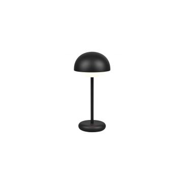 Elliot Lampada Led Da Appoggio Da Esterno Ricaricabile Con Usbc Con Accensione Touch 4 Intensita' Nera H. 26Cm Ip44 Trio Nero