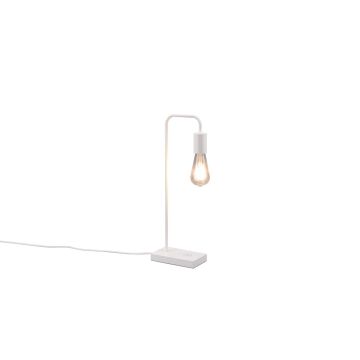 Milla Lampada Da Tavolo Bianca Con Base X Ricarica Induttiva Cellulare Con Interruttore Touch H. 51Cm Trio Bianco
