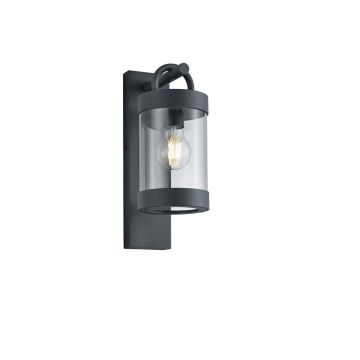 Sambesi Applique Led Da Esterno Lanterna Con Sensore Crepuscolare Metallo Antracite H. 33Cm Trio Antracite