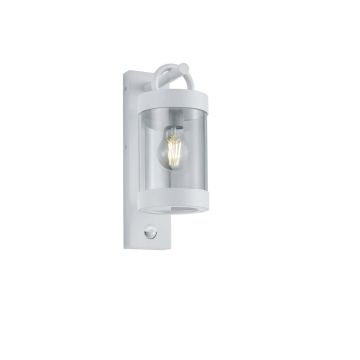 Sambesi Applique Da Esterno Lanterna Con Sensore Di Movimento Metallo Bianco H. 33Cm Trio Bianco