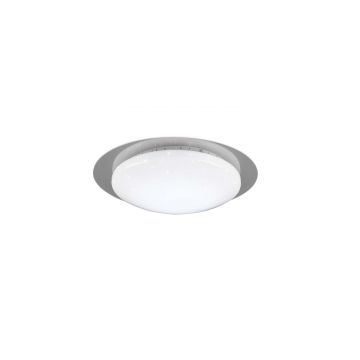Bilbo Plafoniera Led Diffusore Bianco Effetto Stelle Con Bordo Trasparente Con Rgb Retroilluminato E Telecomando Multifunzione D.35 Trio 