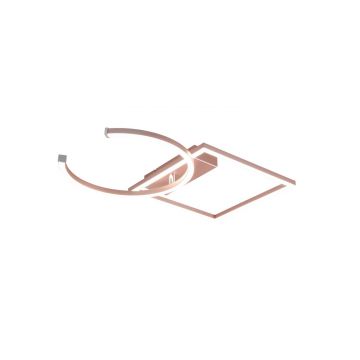 Pivot Plafoniera Led Oro Rosa Con Snodo Ed Intensita' Regolabile Con Interruttore L. 54Cm Trio 