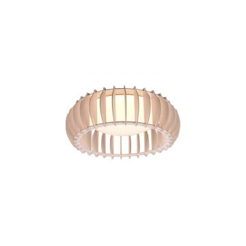 Monte Plafoniera Led Con Struttura Legno Colore Naturale Con Variazione Intensita' Con Interruttore D.40Cm Trio 