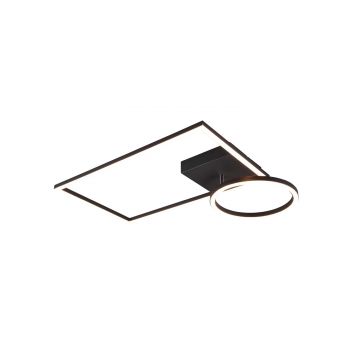 Verso Plafoniera Led Nera Con Snodo Ed Intensita' Regolabile Con Interruttore L. 63Cm Trio 