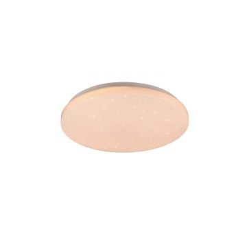 Kira Plafoniera Led Diffusore Bianco Effetto Stelle Rgb E Telecomando Multifunzione D.40Cm Trio 