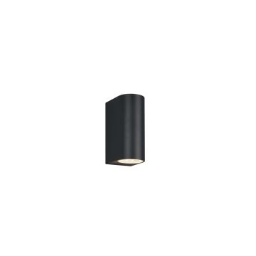 Roya Applique Da Esterno Fusione Alluminio Stondata Antracite A Biemissione Ip44 H.15Cm Trio 