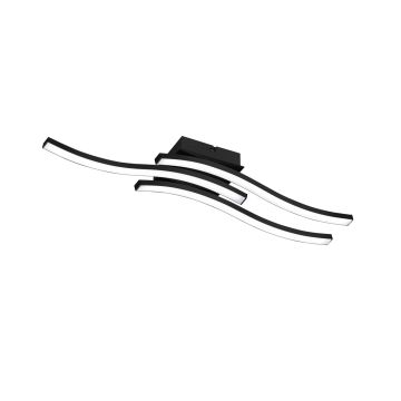 Route Plafoniera Led 3 Bacchette Ondulate Antracite L. 54Cm Trio 