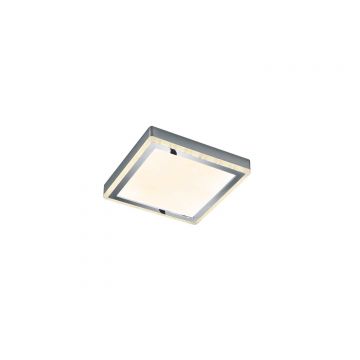 Slide Plafoniera Led Quadrata Con Doppia Accensione Separata Con Telecomando Multifunzione L. 25X25Cm Trio 