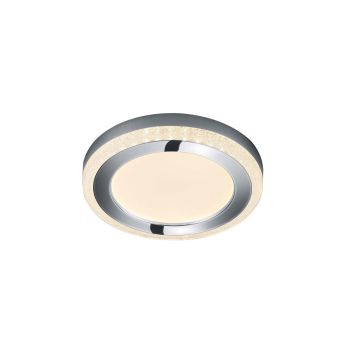 Slide Plafoniera Led Rotonda Con Doppia Accensione Separata Con Telecomando Multifunzione D. 40Cm Trio 
