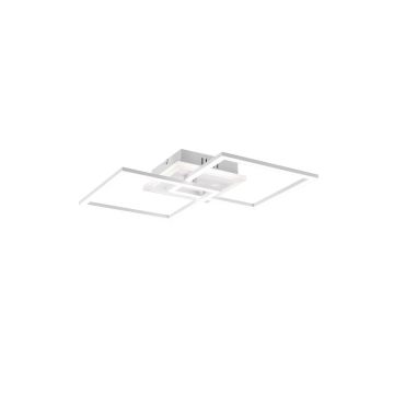 Venida Plafoniera Led Doppio Quadrato Bianco Con Luce Centrale Regolazione Intensita' Interruttore L.58Cm Trio 