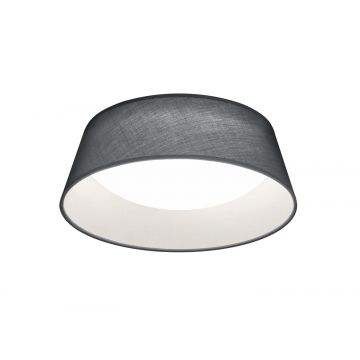 Ponts Plafoniera Led Diffusore Metacrilato Bianco Con Paralume Grigio D.34Cm Trio 