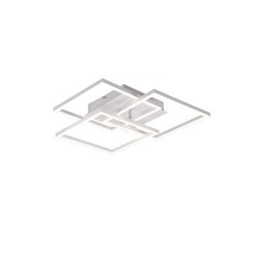 Mobile Plafoniera Led Bianca 3 Quadrati Orientabili Con Telecomando Multifunzione L. 41Cm Trio 